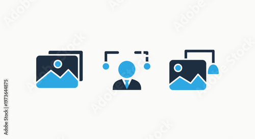 Digital image management and user profile icons for photo editing and selection tools