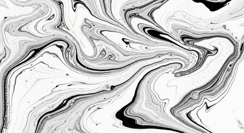 Dynamic Black and White Abstract Swirl Artwork, Digital Art, Minimalist Design, Contemporary Aesthetic