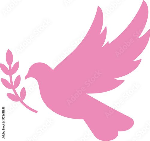 Dove of Peace extending olive branch