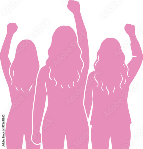 Females show feminism and equality movement in protest