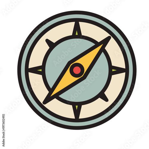 Vintage Nautical Compass Icon