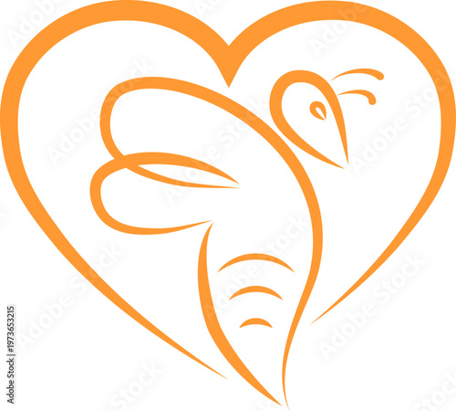 Herz und Biene, Hummel Logo, Icon