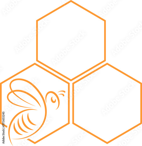 Biene und Bienenwabe Hintergrund, Biene, Hummel, Insekt, Logo