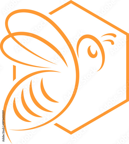 Biene und Bienenwabe Logo, Icon, Biene, Hummel, Insekt