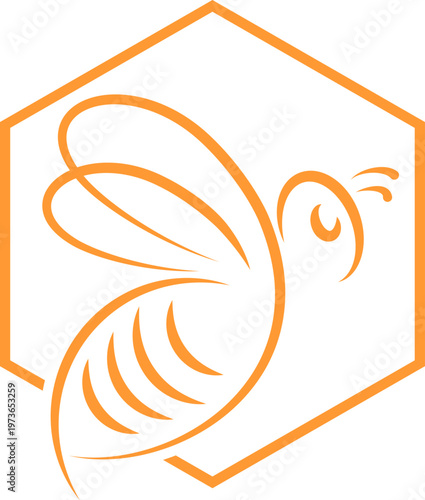 Biene und Bienenwabe Design, Biene, Hummel, Insekt, Biene Logo