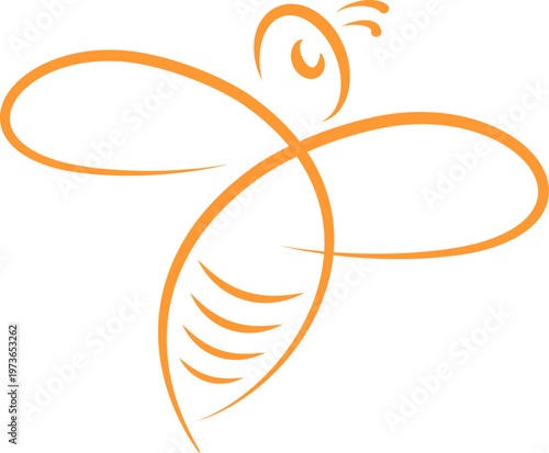 Biene fliegt Logo, Biene, Hummel, Insekt, Biene Logo