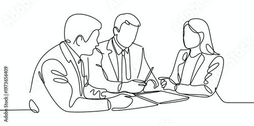 Business Partners Discussing Work Contract – Transparent PNG