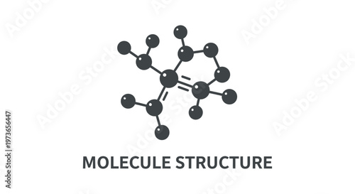 molecule structure illustration featuring chemical bonds and interconnected atoms perfect for science education and chemistry concepts.