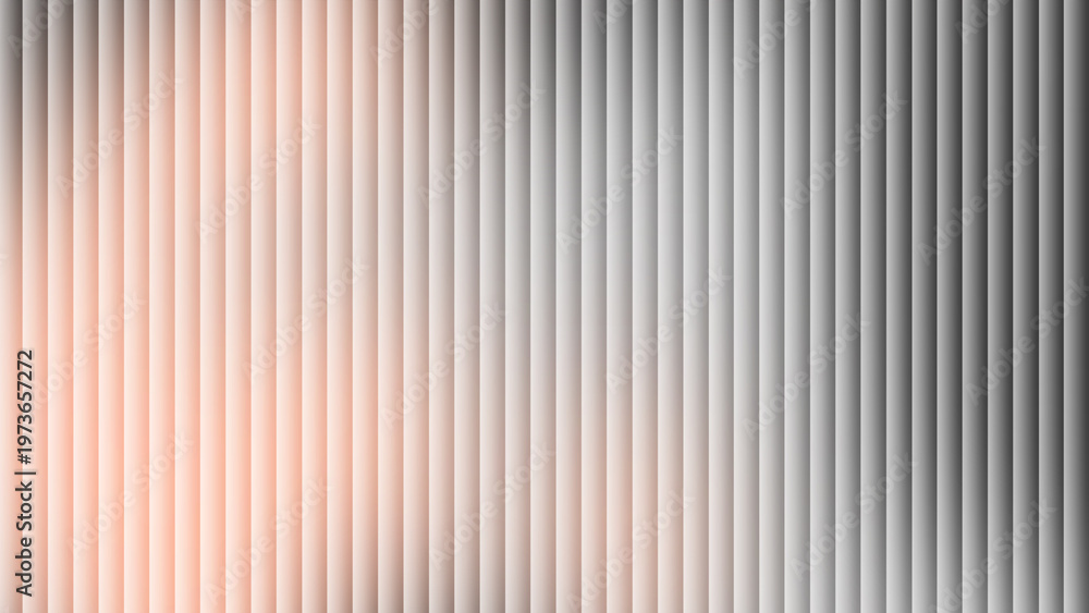 Fototapeta premium Abstract Minimalist Background with Vertical Grey Lines and Soft Peach Light Gradient for Corporate Design
