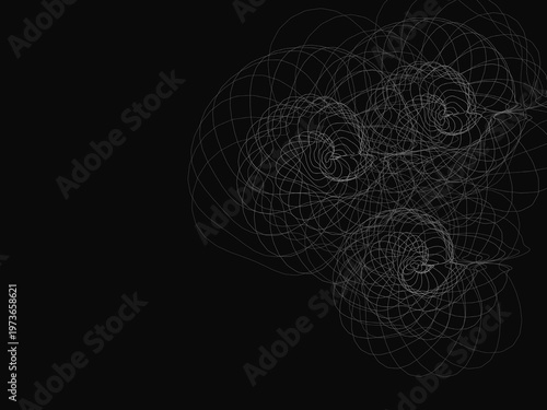 Abstract Elevation Map Organic Contour Lines Pattern Art