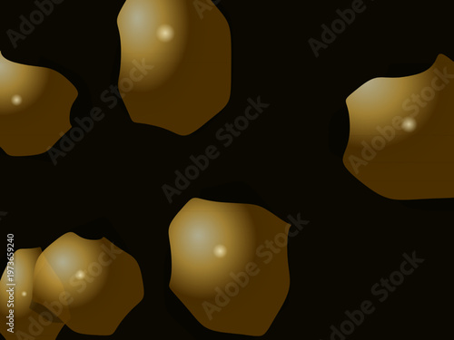 Glossy Chrome Blobs Metallic Silver Premium Abstract Art