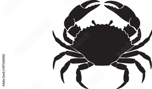 Sea Crab Silhouette Illustration