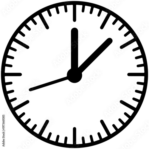 Black and white analog clock showing the time as approximately three forty-five.