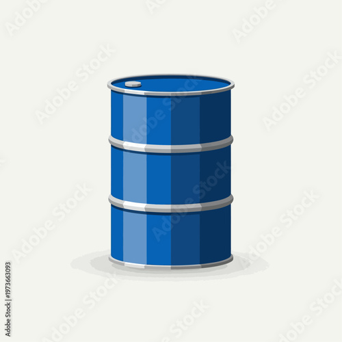 blue oil barrel an isolated industrial drum standing upright representing fuel storage energy supply and global logistics concept
