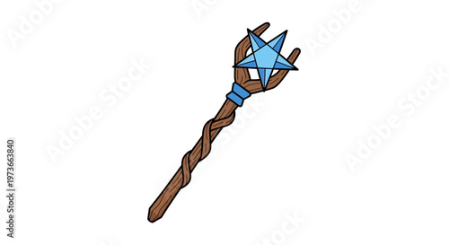 a cartoon illustration of a magic wand.