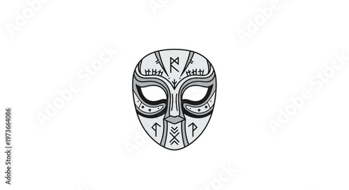 Intricate design on a mask.