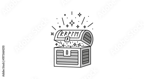 A treasure chest overflowing with sparkling stars and magic.