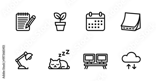 Set of vector icons representing retail and business concepts