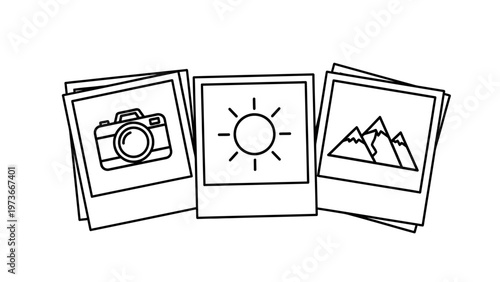 Photography and travel memory polaroid frames