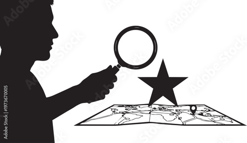 Icon of a person next to a hierarchical organizational chart structure representing management or business hierarchy