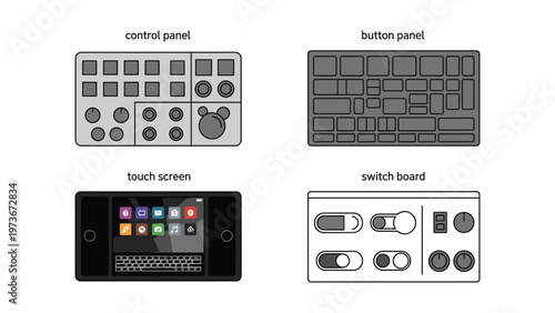 Comparison of four different remote control designs and layouts