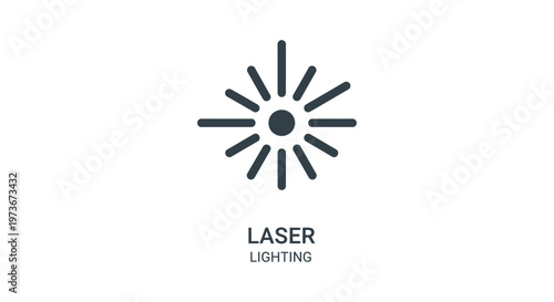 laser lighting symbol icon a graphic vector depicting a concentrated light beam for technology and science design.