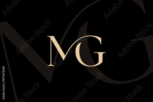 MG or GM letter logo icon design. Classic style luxury initials monogram.