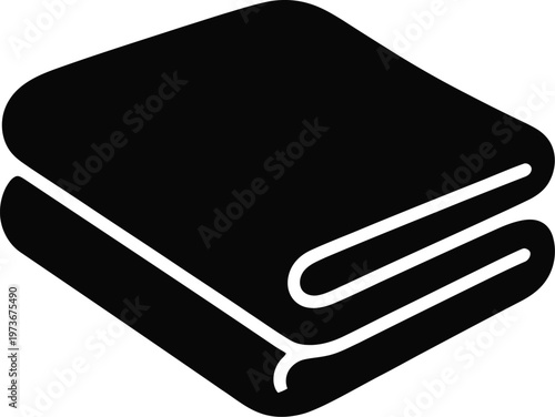 Stacked folded towels icon on a white background symbol
