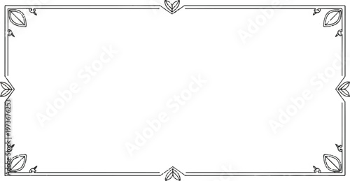 Book Outline Line Art border  Vector Illustration