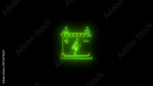 Futuristic neon green digital interface glowing on dark background, neon green interface, glowing digital screen