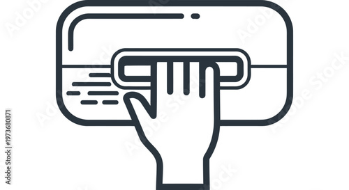 hand dryer for public restrooms showing a hand drying to illustrate hygiene and sanitation concepts for web icons