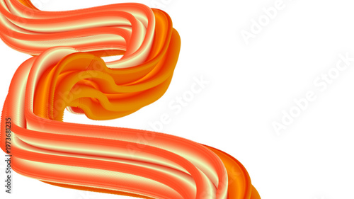 Vibrant orange and yellow fluid wave abstract background with smooth gradients