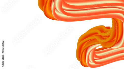 Vibrant orange and yellow fluid wave abstract background with smooth gradients