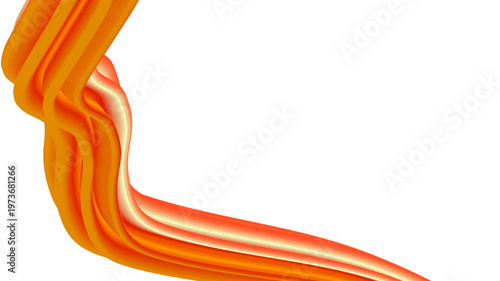 Vibrant orange and yellow fluid wave abstract background with smooth gradients