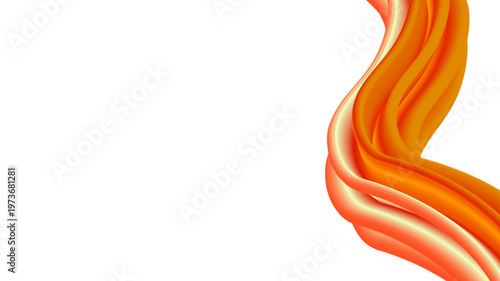 Vibrant orange and yellow fluid wave abstract background with smooth gradients