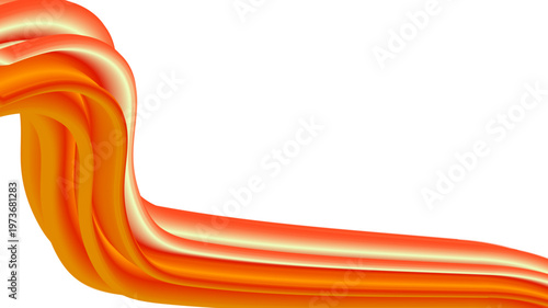 Vibrant orange and yellow fluid wave abstract background with smooth gradients