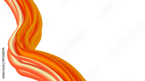 Vibrant orange and yellow fluid wave abstract background with smooth gradients