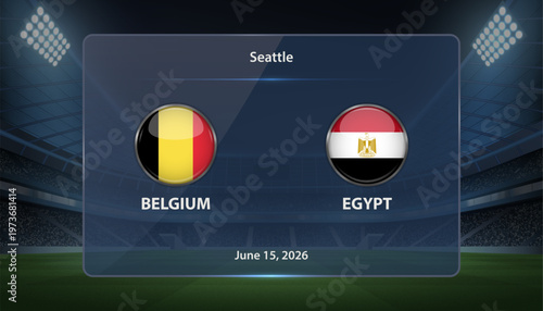 Belgium vs Egypt Soccer Match Scoreboard
