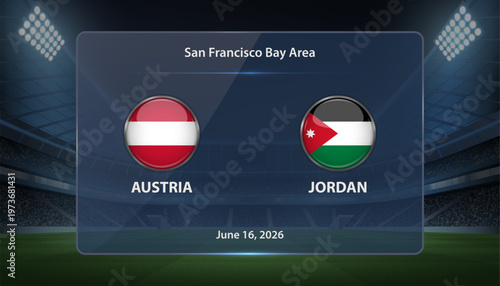Austria vs Jordan Soccer Match Scoreboard
