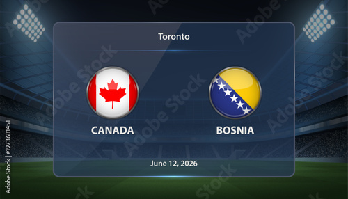 Canada vs Bosnia Soccer Match Scoreboard