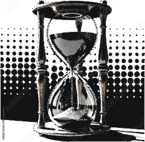 Hourglass time sand glass retro vintage svg clipart isolated countdown measure deadline watch