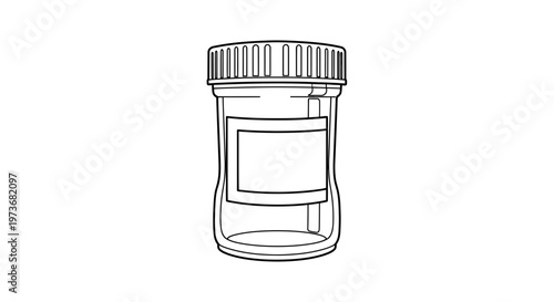 Empty Medicine Bottle with Label, Pharmaceutical Container, Healthcare Concept