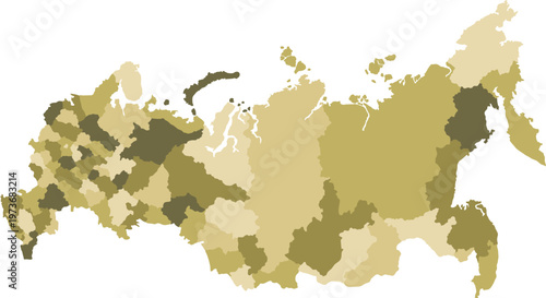 russia colorful map vector on white background