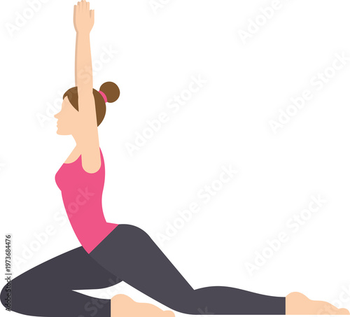 Tableau sur toile Woman practices Ardha Uttanasana, halfway lift pose, demonstrating flexibility, strength, mindful movement during fitness routine