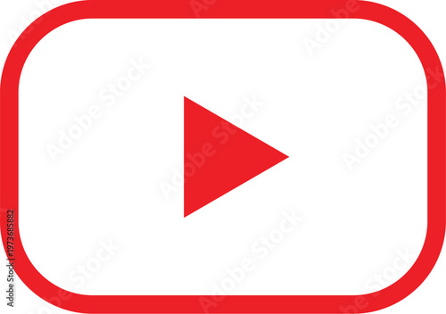 YouTube Play Button Icon SVG Red Media Symbol