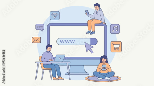 People interact with technology devices in a collaborative workspace setting daily.