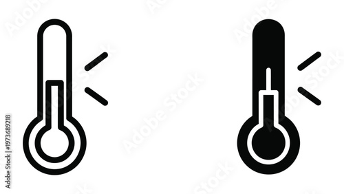 Comparison of hot and cold thermometers with different liquid levels