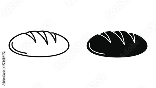 Comparison of a light and dark bread loaf with visible crust and score lines