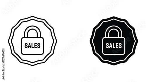 Contrast between open and secure sales data icons with padlock symbols