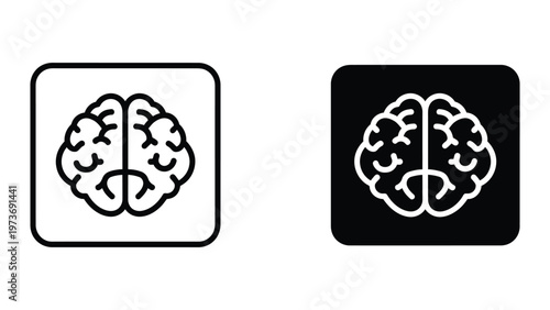 Contrast between light and dark brain diagram representations